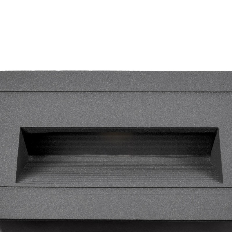 kelvo® STEPART KLV-101-0081 Χωνευτό Φωτιστικό Σκαλοπατιού / Διαδρόμου LED 3W 375lm 45° AC 220-240V Αδιάβροχο IP65 Θερμό Λευκό 2700K - Lumileds SMD Chip & TÜV SÜD Driver - Γκρι Ανθρακί Ματ - Μ10.5 x Π4.5 x Υ6cm / Q9.1 x 4.5cm - 5 Χρόνια Εγγύηση