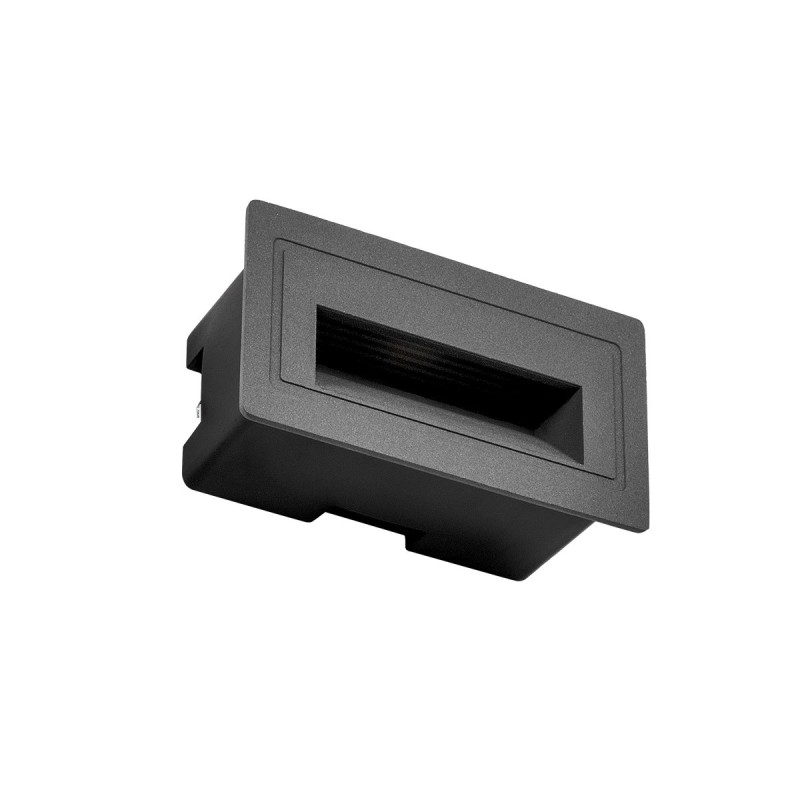 kelvo® STEPART KLV-101-0081 Χωνευτό Φωτιστικό Σκαλοπατιού / Διαδρόμου LED 3W 375lm 45° AC 220-240V Αδιάβροχο IP65 Θερμό Λευκό 2700K - Lumileds SMD Chip & TÜV SÜD Driver - Γκρι Ανθρακί Ματ - Μ10.5 x Π4.5 x Υ6cm / Q9.1 x 4.5cm - 5 Χρόνια Εγγύηση