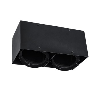 GLOBOSTAR® MAGMA 60627 Μοντέρνο Φωτιστικό Οροφής με Ντουί 2 x GU10 AC 220-240V IP20 - Μαύρο - Μ30 x Π15 x Υ13cm