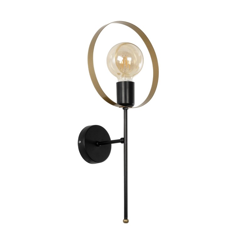 GLOBOSTAR® SOPA 201-0120 Μοντέρνο Φωτιστικό Τοίχου - Απλίκα με Ντουί 1 x E27 AC 220-240V IP20 - Μαύρο - Μ23 x Π15 x Υ51cm