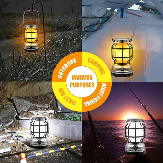 GloboStar® 69931 Αυτόνομο Ηλιακό Επαναφορτιζόμενο Φανάρι Camping LED 5W με Εναλλαγή Χρωμάτων Flame Effect & Επαναφορτιζόμενη Μπαταρία 18650 1200mAh Li-ion - Power Bank - Αδιάβροχο IP54 - Dimmable - Μαύρο Ασημί - Flame Effect 1800K - Ψυχρό Λευκό 6000K GloboStar® 69931 Αυτόνομο Ηλιακό Επαναφορτιζόμενο Φανάρι Camping LED 5W με Εναλλαγή Χρωμάτων Flame Effect & Επαναφορτιζόμενη Μπαταρία 18650 1200mAh Li-ion - Power Bank - Αδιάβροχο IP54 - Dimmable - Μαύρο Ασημί - Flame Effect 1800K - Ψυχρό Λευκό 6000K