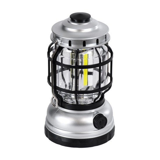 GloboStar® 69933 Αυτόνομο Επαναφορτιζόμενο Φανάρι Camping LED 5W με Επαναφορτιζόμενη Μπαταρία 18650 1200mAh Li-ion - Power Bank - Αδιάβροχο IP54 - Dimmable - Μαύρο Ασημί - Ψυχρό Λευκό 6000K Φ10.2 x Υ18cm GloboStar® 69933 Αυτόνομο Επαναφορτιζόμενο Φανάρι Camping LED 5W με Επαναφορτιζόμενη Μπαταρία 18650 1200mAh Li-ion - Power Bank - Αδιάβροχο IP54 - Dimmable - Μαύρο Ασημί - Ψυχρό Λευκό 6000K Φ10.2 x Υ18cm