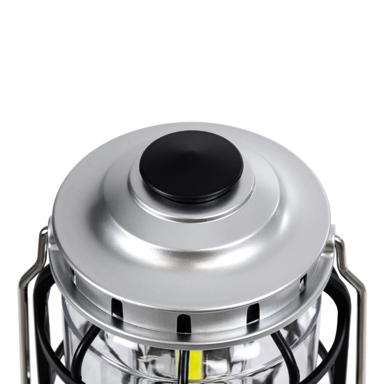 GloboStar® 69933 Αυτόνομο Επαναφορτιζόμενο Φανάρι Camping LED 5W με Επαναφορτιζόμενη Μπαταρία 18650 1200mAh Li-ion - Power Bank - Αδιάβροχο IP54 - Dimmable - Μαύρο Ασημί - Ψυχρό Λευκό 6000K Φ10.2 x Υ18cm GloboStar® 69933 Αυτόνομο Επαναφορτιζόμενο Φανάρι Camping LED 5W με Επαναφορτιζόμενη Μπαταρία 18650 1200mAh Li-ion - Power Bank - Αδιάβροχο IP54 - Dimmable - Μαύρο Ασημί - Ψυχρό Λευκό 6000K Φ10.2 x Υ18cm