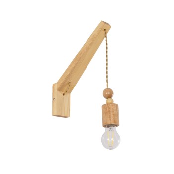 GLOBOSTAR® NOVO 00885 Vintage Φωτιστικό Τοίχου - Απλίκα με Ντουί 1 x E27 AC 220-240V IP20 - Μπεζ - Μ7 x Π28 x Υ37cm