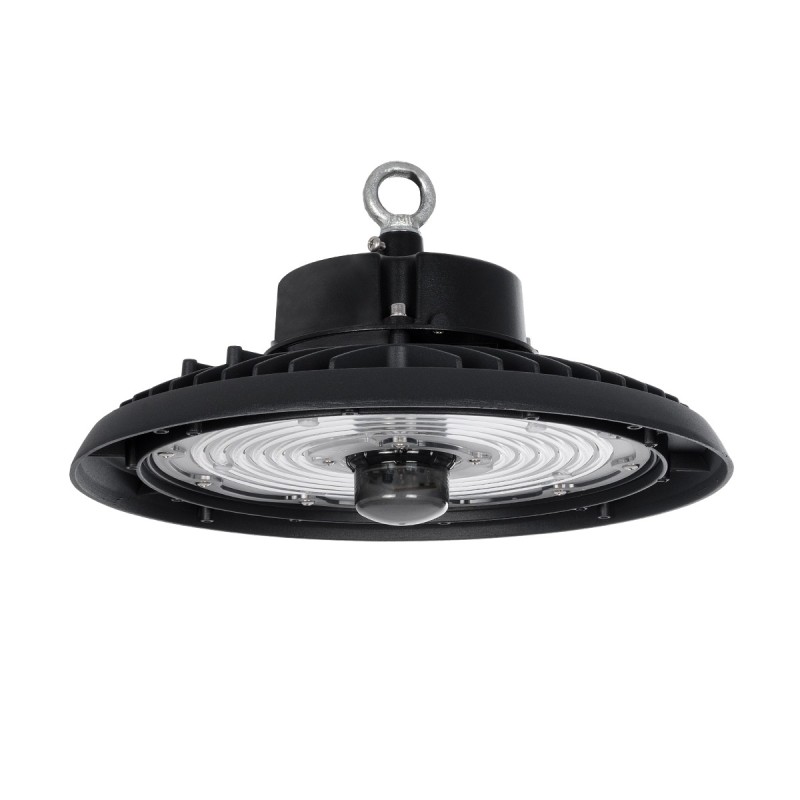 GLOBOSTAR® INDUSTRY 61706 Βιομηχανικό Φωτιστικό Καμπάνα High Bay UFO Τεχνολογίας Smart Group Linkable Control System 2.4Ghz με Αισθητήρα Κίνησης Microwave LED 200W 30000lm SDCM<5 90° AC 85-265V Αδιάβροχο IP65 IK08 Μαύρο Χυτό Αλουμίνιο - Φυσικό Λευκό 50