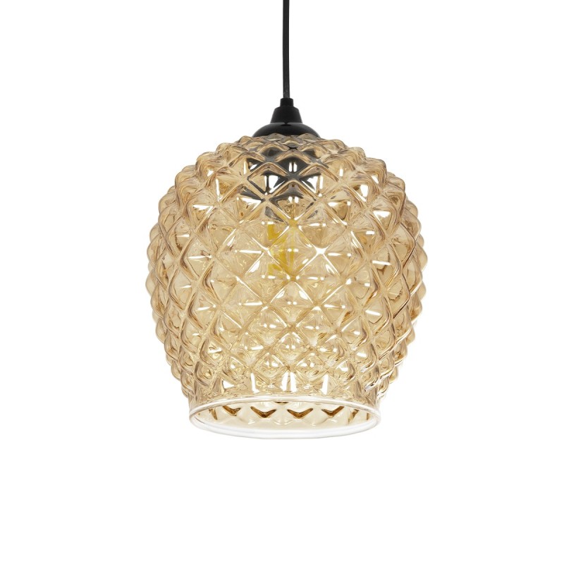 GLOBOSTAR® KEGEL 206-0007 Μοντέρνο Κρεμαστό Φωτιστικό Οροφής με Ντουί 1 x E27 AC 220-240V IP20 - Μελί - Μ19 x Π19 x Υ19cm