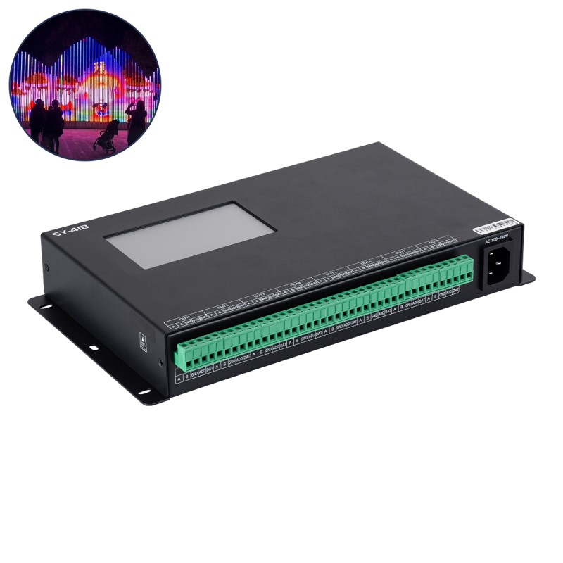 GloboStar® 90147 SEEKWAY SY-418 - Professional Master Controller - Full Colour LED Digital SPI Pixel Control System - Controller για Ψηφιακά Προϊόντα LED Digital Pixel TTL & DMX512 - Single Colour & RGB & RGBW - Synchronous & Asynchronous