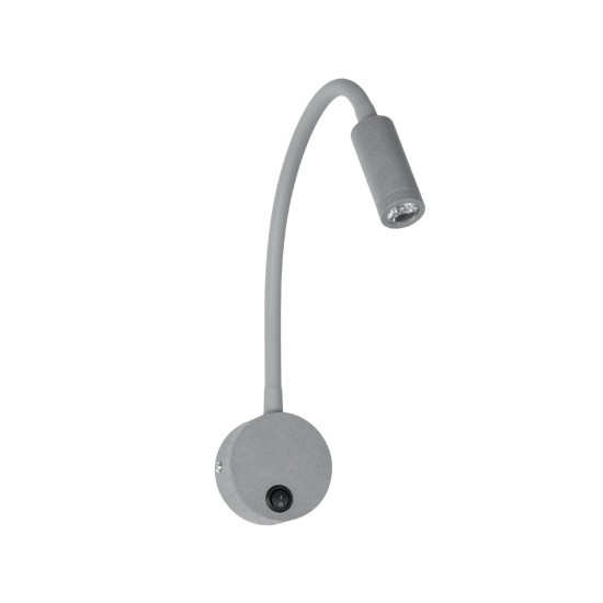 GloboStar® GOOSE 61689 Φωτιστικό Τοίχου - Απλίκα LED 3W 300lm 36° AC 220-240V IP20 - Reading Light - Θερμό Λευκό 2700K Γκρι Αλουμίνιο - Μ6.5 x Π22.5 x Υ23cm - 5 Xρόνια Εγγύηση GloboStar® GOOSE 61689 Φωτιστικό Τοίχου - Απλίκα LED 3W 300lm 36° AC 220-240V IP20 - Reading Light - Θερμό Λευκό 2700K Γκρι Αλουμίνιο - Μ6.5 x Π22.5 x Υ23cm - 5 Xρόνια Εγγύηση
