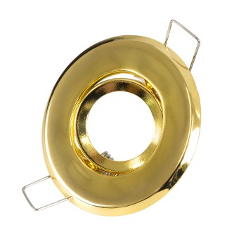 GLOBOSTAR® ORO 77804 Χωνευτή Κινούμενη Βάση για Σποτ MR11 με Ντουί GU10/GU5.3 IP20 - Χρυσό Πλατίνα - Μ7 x Π7 x Υ2.1cm / Q5.5cm