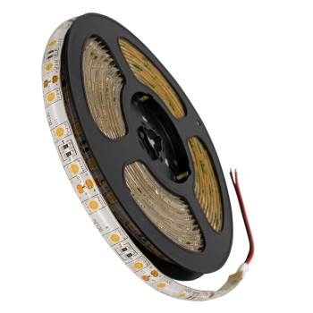 GLOBOSTAR® LUMAR 70122 Ταινία LED 14.4W/m 1296lm/m 120° DC 12V Αδιάβροχη IP65 60 x SMD5050 Chip/m Θερμό Λευκό 2700K Dimmable - Sanan SMD Chip - Μ500 x Π1 x Υ0.2cm - Ρολό 5 Μέτρων - 5 Χρόνια Εγγύηση