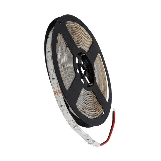 GLOBOSTAR® LUMAR 70326 Ταινία LED 14.4W/m 864lm/m 120° DC 24V Αδιάβροχη IP65 60 x SMD5050 Chip/m Μπλε Dimmable - Μ500 x Π1 x Υ0.2cm - Ρολό 5 Μέτρων - 5 Χρόνια Εγγύηση