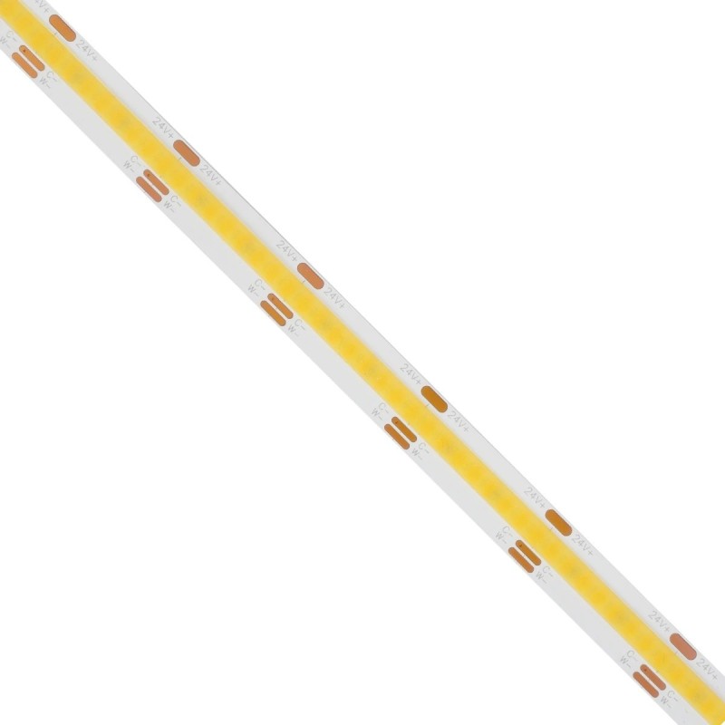 GLOBOSTAR® BEE 70349 Ταινία LED 14W/m 1540lm/m 120° DC 24V IP20 608 x COB Chip/m Ρυθμιζόμενο Λευκό CCT από 2700K έως 6000K Dimmable - Μ500 x Π1 x Υ0.2cm - Ρολό 5 Μέτρων - 5 Χρόνια Εγγύηση