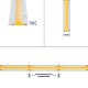 GLOBOSTAR® BEE 70351 Ταινία LED 10W/m 1000lm/m 120° DC 24V IP20 528 x COB Chip/m Φυσικό Λευκό 4500K Dimmable - Μ500 x Π1 x Υ0.2cm - Ρολό 5 Μέτρων - 5 Χρόνια Εγγύηση