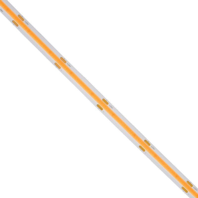 GLOBOSTAR® BEE 70353 Ταινία LED 10W/m 800lm/m 120° DC 24V IP20 528 x COB Chip/m Ultra Θερμό Λευκό 2200K Dimmable - Μ500 x Π1 x Υ0.2cm - Ρολό 5 Μέτρων - 5 Χρόνια Εγγύηση