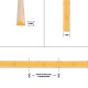 GLOBOSTAR® BEE 70357 Ταινία LED 9W/m 810lm/m 120° DC 24V IP20 384 x COB Chip/m Θερμό Λευκό 2700K Dimmable - Μ500 x Π0.5 x Υ0.2cm - Ρολό 5 Μέτρων - 5 Χρόνια Εγγύηση