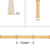 GLOBOSTAR® BEE 70361 Ταινία LED 8W/m 720lm/m 120° DC 24V IP20 320 x COB Chip/m Θερμό Λευκό 2700K Dimmable - Μ500 x Π0.8 x Υ0.2cm - Ρολό 5 Μέτρων - 5 Χρόνια Εγγύηση