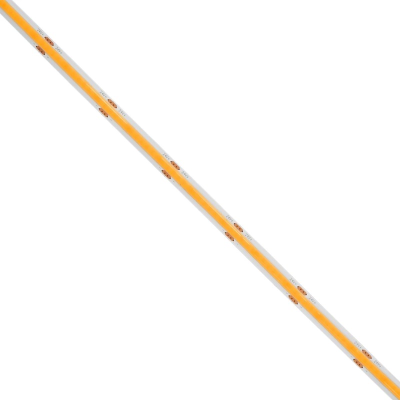 GLOBOSTAR® BEE 70362 Ταινία LED 8W/m 640lm/m 120° DC 24V IP20 320 x COB Chip/m Ultra Θερμό Λευκό 2200K Dimmable - Μ500 x Π0.8 x Υ0.2cm - Ρολό 5 Μέτρων - 5 Χρόνια Εγγύηση