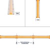 GLOBOSTAR® BEE 70362 Ταινία LED 8W/m 640lm/m 120° DC 24V IP20 320 x COB Chip/m Ultra Θερμό Λευκό 2200K Dimmable - Μ500 x Π0.8 x Υ0.2cm - Ρολό 5 Μέτρων - 5 Χρόνια Εγγύηση