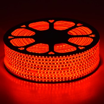 GLOBOSTAR® EPISLIM 70504 Ταινία LED 12W/m 780lm/m 120° DC 220-240V Αδιάβροχη IP65 96 x SMD2835 Chip/m Κόκκινο Dimmable - Epistar SMD Chip - Μ100 x Π1 x Υ0.5cm - 3 Χρόνια Εγγύηση