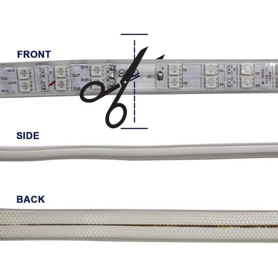 GloboStar® 70517 Wide Ταινία Διπλής Σειράς Epistar LED SMD 5050 1m 24W/m 60LED/m 3144lm/m 120° DC 230V Αδιάβροχη IP68 RGB Dimmable GloboStar® 70517 Wide Ταινία Διπλής Σειράς Epistar LED SMD 5050 1m 24W/m 60LED/m 3144lm/m 120° DC 230V Αδιάβροχη IP68 RGB Dimmable