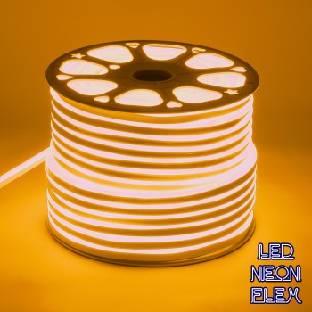 GLOBOSTAR® NEOVALE 70576 Ταινία Neon Flex LED 12W/m 720lm/m 120° DC 220-240V Αδιάβροχο IP65 120 x SMD2835 Chip/m Ultra Θερμό Λευκό 2200K Dimmable - Sanan SMD Chip - Μ100 x Π0.8 x Υ1.6cm - 3 Χρόνια Εγγύηση