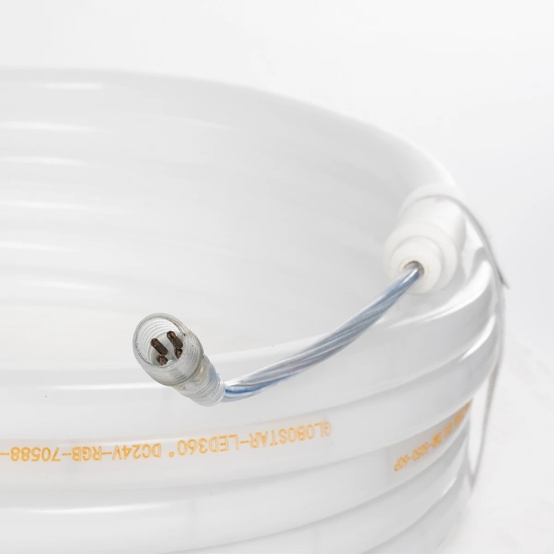 GloboStar® 70588 TUBE 360° Degree Neon Flex Epistar LED SMD 5050 1m 18W/m 60LED/m 1818lm/m 360° DC 24V Αδιάβροχη IP68 RGB Dimmable