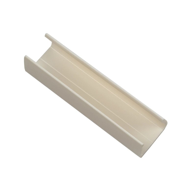 GloboStar® 70629 Πλαστική Βάση Στήριξης για Neon Flex 120° - Μπεζ -Μ4.8 x Π1.4 x Υ1.3cm