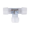 GloboStar® 70660 Σύνδεσμος T για Μονόχρωμο Φωτοσωλήνα LED 360° Degree DC 230V 2 Pin Αδιάβροχος IP68