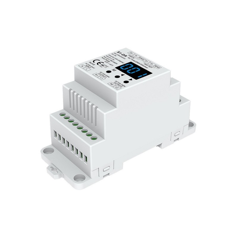 GloboStar® 70670 S1-DR SKYDANCE AC Triac DMX Dimmer Din Rail Ράγας 2 Καναλιών AC 100-240V 2 x 1.5A 360W - Max 3A 720W - IP20 DMX512 Μ11.5 x Π5 x Υ6.5cm - 5 Years Warranty