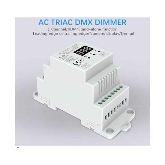 GloboStar® 70672 S1-D1 SKYDANCE AC Triac DMX Dimmer Din Rail Ράγας 1 Καναλιού AC 100-240V 1 x 2A 480W - Max 2A 480W - IP20 DMX512 Μ11.5 x Π5 x Υ6.5cm - 5 Years Warranty GloboStar® 70672 S1-D1 SKYDANCE AC Triac DMX Dimmer Din Rail Ράγας 1 Καναλιού AC 100-240V 1 x 2A 480W - Max 2A 480W - IP20 DMX512 Μ11.5 x Π5 x Υ6.5cm - 5 Years Warranty