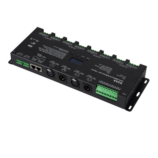 GloboStar® 70673 D24A SKYDANCE DC DMX & RDM Dimmer High Speed Controller / Decoder / Master 24 Καναλιών DC 12-24V 24 x 3A 72W - Max 72.5A 1740W - IP20 DMX512 Μ16.7 x Π5 x Υ2.4cm - 5 Years Warranty GloboStar® 70673 D24A SKYDANCE DC DMX & RDM Dimmer High Speed Controller / Decoder / Master 24 Καναλιών DC 12-24V 24 x 3A 72W - Max 72.5A 1740W - IP20 DMX512 Μ16.7 x Π5 x Υ2.4cm - 5 Years Warranty