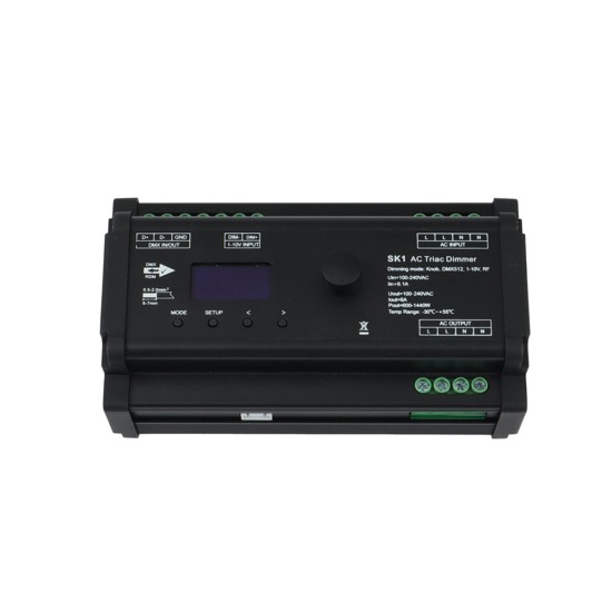 GloboStar® 70674 SK1 SKYDANCE AC Triac DMX Dimmer Din Rail Ράγας 1 Καναλιού AC 100-240V 1 x 6A 1440W - Max 6A 1440W - IP20 DMX512 Μ16.8 x Π9.3 x Υ8cm - 5 Years Warranty GloboStar® 70674 SK1 SKYDANCE AC Triac DMX Dimmer Din Rail Ράγας 1 Καναλιού AC 100-240V 1 x 6A 1440W - Max 6A 1440W - IP20 DMX512 Μ16.8 x Π9.3 x Υ8cm - 5 Years Warranty