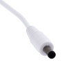 GloboStar® 70681 Καλώδιο Διακόπτης ON/OFF DC 12-24V 180cm από Jack Male 2.1x5.5mm σε Female 2.1x5.5mm Λευκό L185 x W1.9 x H1.5cm