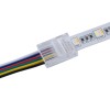 GLOBOSTAR® STRIPART 70690 Ενωτικός Ταχυσύνδεσμος για Πολύχρωμη RGBW+WW Ταινία LED 6Pin 12mm σε Καλώδιο Τροφοδοσίας 6Pin IP20 - Μ2.1 x Π1.6 x Υ0.7cm