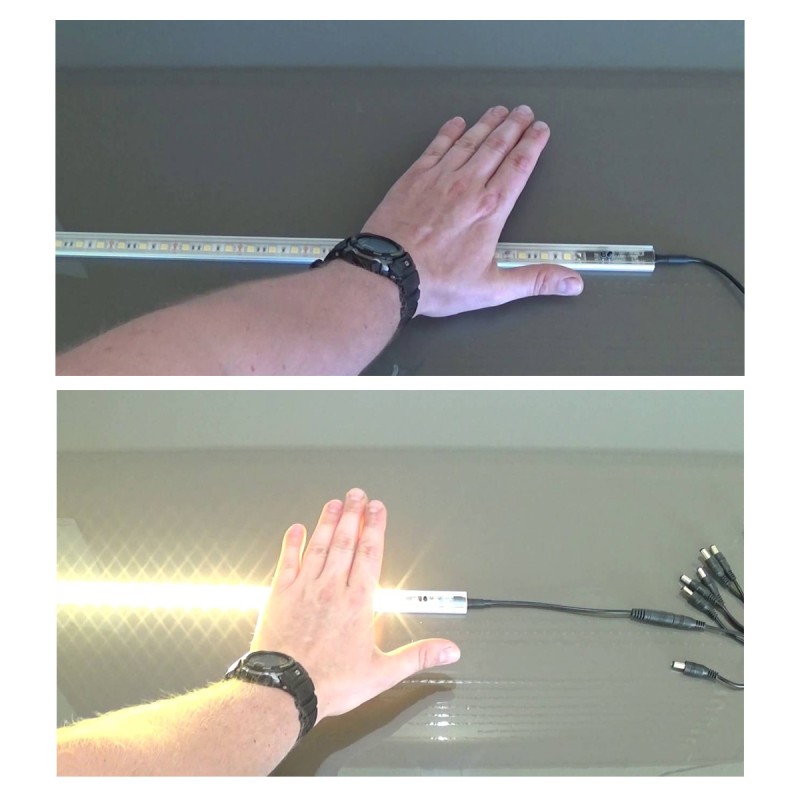 GloboStar® SENSOR-PROFILE 70698 Mini Ανιχνευτής-Αισθητήρας Κίνησης Χεριού ή Αντικειμένου Modular για Προφίλ Αλουμινίου - DC 5-24V 1 x 6A 144W - Max 6A 144W - IP20 - Γωνία Ανίχνευσης 180° & Απόσταση Ανίχνευσης 30 Εκατοστά με 30 Sec Χρόνο Αναμονής -  Μ4