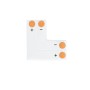 GloboStar® 70705 Connector L El για Όλες τις Μονόχρωμες Ταινίες LED 10-12mm M2 x Π2 x Y0.1cm