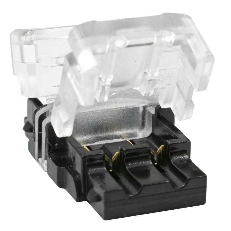 GLOBOSTAR® STRIPART 70720 Ενωτικός Ταχυσύνδεσμος για Μονόχρωμη Ταινία LED 2Pin 10mm σε Καλώδιο Τροφοδοσίας 2Pin Αδιάβροχο IP65 - Μ1.5 x Π2.4 x Υ0.8cm