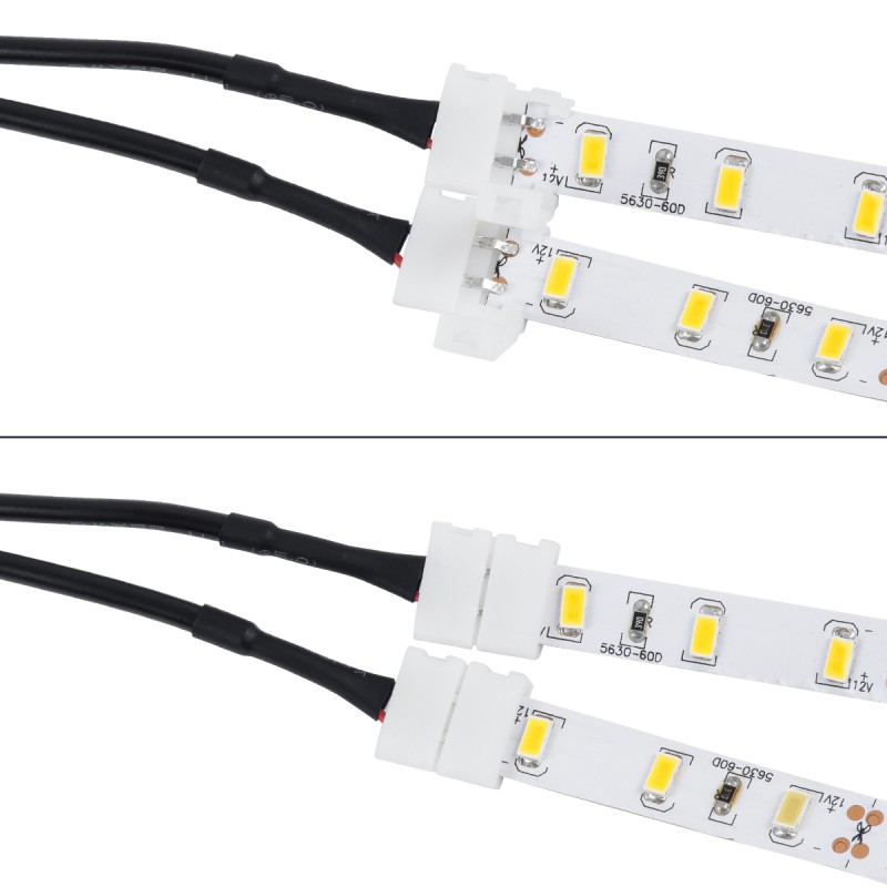 GloboStar® 70742 Καλώδιο Τροφοδοσίας DC για 2 Ταινίες LED από Female 2.1x5.5 σε 2 x 10mm 2 PIN Connector Μ32.3 x Π2 x Υ1cm