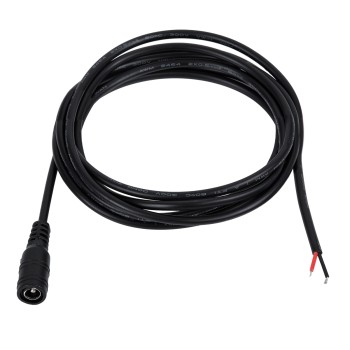 GLOBOSTAR® STRIPART 70748 DC Θηλυκός Σύνδεσμος 2.1mm με 200cm Καλώδιο Τροφοδοσίας 2Pin IP20 - Μ200 x Π2.1 x Υ2.1cm