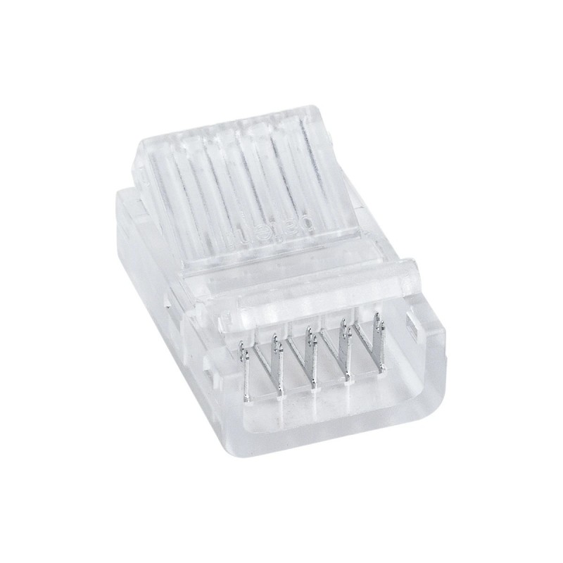 GloboStar® 70757 Ενωτικός Σύνδεσμος για Πολύχρωμη Ταινία LED RGBW 12mm 6 PIN σε Πολύχρωμη Ταινία LED RGBW 12mm 5 PIN Μ2.5 x Π1.5 x Υ1cm Διάφανο