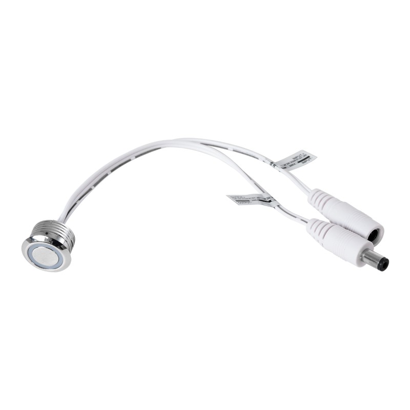 GloboStar® 70790 Χωνευτό LED Dimmer Touch & Push Dimming - Αφής DC 12-24V 1 x 4A 96W - Max 4A 96W - IP20 Φ2 x Υ1.2cm - Ψυχρό Λευκό 6000K - 2 Χρόνια Εγγύηση