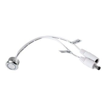 GLOBOSTAR® BUTTON 70793 Φωτιζόμενος Χωνευτός Διακόπτης Αφής On/Off & Push Dimming LED DC 12-24V 1 x 4A 96W Max IP20 Μπλε - Μ2 x Π2 x Υ1.2cm - 2 Χρόνια Εγγύηση