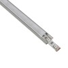 GLOBOSTAR® ALP-LINEAR CURBARIO 70802-1M Επιφανειακό Εύκαμπτο Προφίλ Αλουμινίου με Λευκό Γαλακτερό Πατητό Κάλυμμα για Ταινίες LED IP20 - Ασημί & Λευκό - Μ100 x Π1.8 x Υ0.5cm