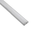 GLOBOSTAR® ALP-LINEAR CURBARIO 70802-1M Επιφανειακό Εύκαμπτο Προφίλ Αλουμινίου με Λευκό Γαλακτερό Πατητό Κάλυμμα για Ταινίες LED IP20 - Ασημί & Λευκό - Μ100 x Π1.8 x Υ0.5cm