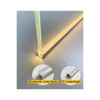 GloboStar® GLASSBOARD-PROFILE 70808-3M Προφίλ Αλουμινίου - Βάση & Ψύκτρα Ταινίας LED με Λευκό Γαλακτερό Κάλυμμα - Χρήση για Μοριακό Φωτισμό Γυαλιού Πάχους 8mm - Πατητό Κάλυμμα - Ασημί - 3 Μέτρα - Πακέτο 5 Τεμαχίων - Μ300 x Π1.1 x Υ1.7cm