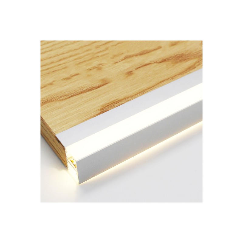 GloboStar® BOARD-PROFILE 70814-3M Προφίλ Αλουμινίου - Βάση & Ψύκτρα Ταινίας LED με Λευκό Γαλακτερό Κάλυμμα - Χρήση για Φωτισμού Ραφιού με Τοποθέτηση σε Ξύλο Πάχους 18mm - Πατητό Κάλυμμα - Ασημί - 3 Μέτρα - Πακέτο 5 Τεμαχίων - Μ300 x Π1.5 x Υ2cm