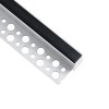 GloboStar® PLASTERBOARD-PROFILE 70835-3M Προφίλ Αλουμινίου - Βάση & Ψύκτρα Ταινίας LED με Μαύρο Φιμέ Κάλυμμα - Χωνευτή Τερματική Χρήση σε Τελείωμα Γυψοσανίδας ή σε Πλακάκι - Trimless - Πατητό Κάλυμμα - Ασημί - 3 Μέτρα - Πακέτο 5 Τεμαχίων - Μ300 x Π3.1