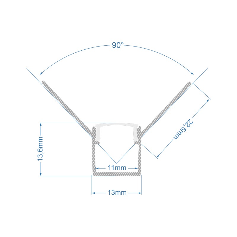 GloboStar® PLASTERBOARD-PROFILE 70836-3M Προφίλ Αλουμινίου - Βάση & Ψύκτρα Ταινίας LED με Λευκό Γαλακτερό Κάλυμμα - Χωνευτή Γωνιακή Χρήση σε Εσωτερική Γωνία Γυψοσανίδας - Trimless - Πατητό Κάλυμμα - Ασημί - 3 Μέτρα - Πακέτο 5 Τεμαχίων - Μ300 x Π3.1 x