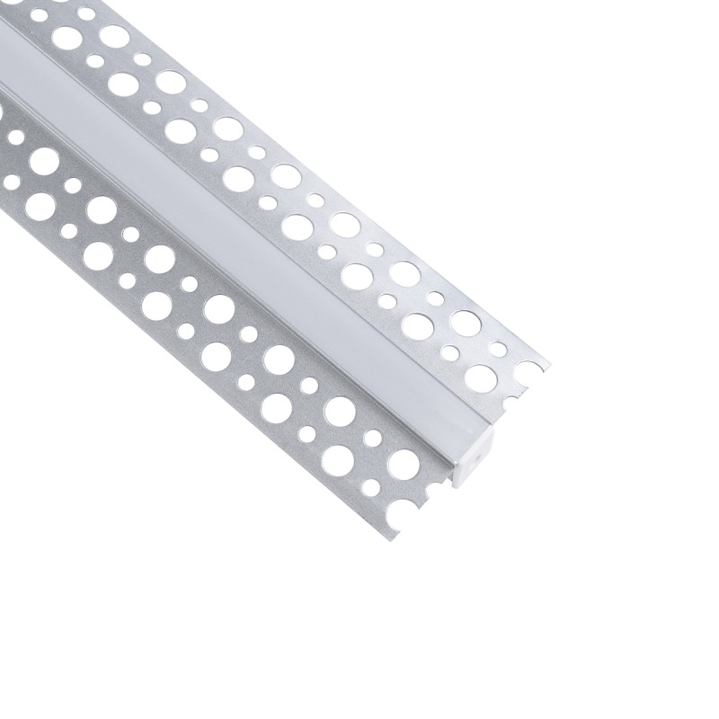 GloboStar® PLASTERBOARD-PROFILE 70838-3M Προφίλ Αλουμινίου - Βάση & Ψύκτρα Ταινίας LED με Λευκό Γαλακτερό Κάλυμμα - Χωνευτή Χρήση σε Γυψοσανίδα - Trimless - Πατητό Κάλυμμα - Ασημί - 3 Μέτρα - Πακέτο 5 Τεμαχίων - Μ300 x Π5.6 x Υ1.5cm