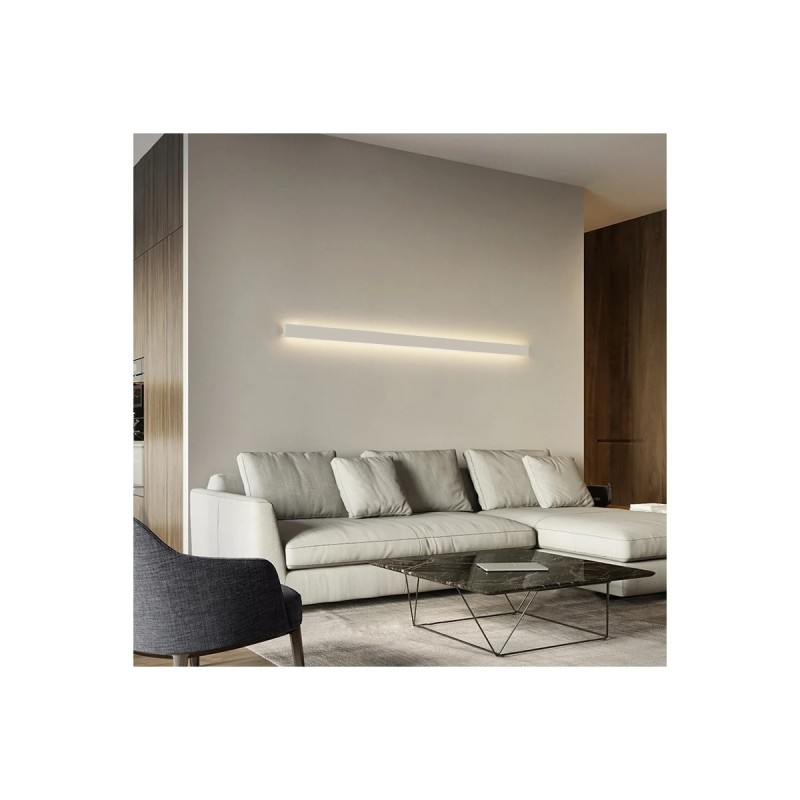 GLOBOSTAR® ALP-WALL-UPDOWN CONCEALED 70844-1M Επιφανειακό Προφίλ Αλουμινίου Ειδικό για Δημιουργία Κρυφού Φωτισμού Up & Down με Λευκό Γαλακτερό Πατητό Κάλυμμα για Ταινίες LED IP20 - Ασημί & Λευκό - Μ100 x Π5 x Υ1.7cm